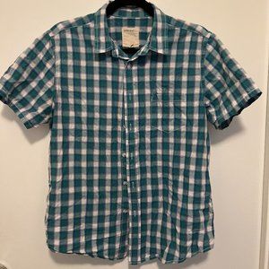 Men's Short Sleeve Button Down, Designer Life After Denim Men's M